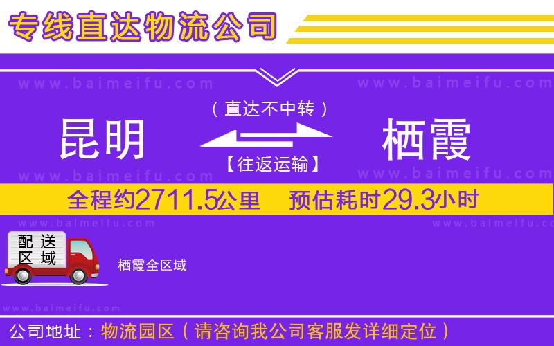 昆明到棲霞物流專線