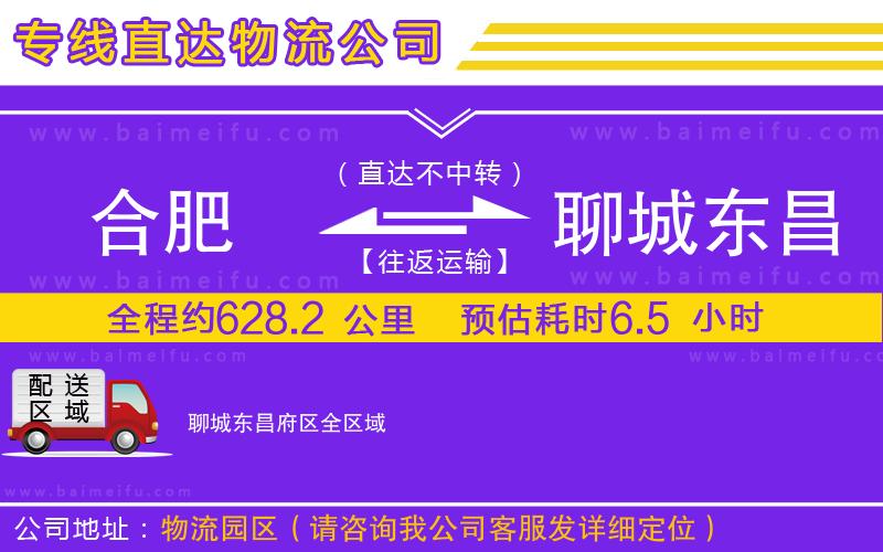 合肥到聊城東昌府區物流公司