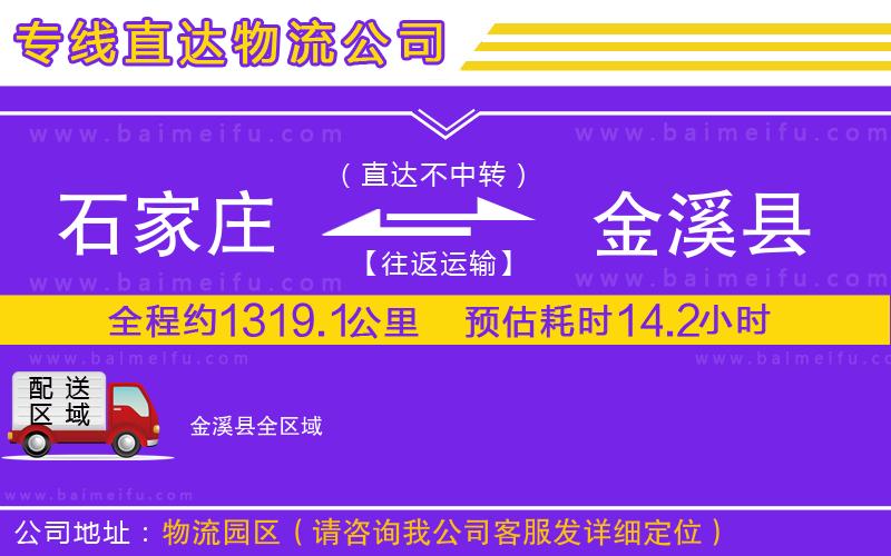 石家莊到金溪縣物流公司