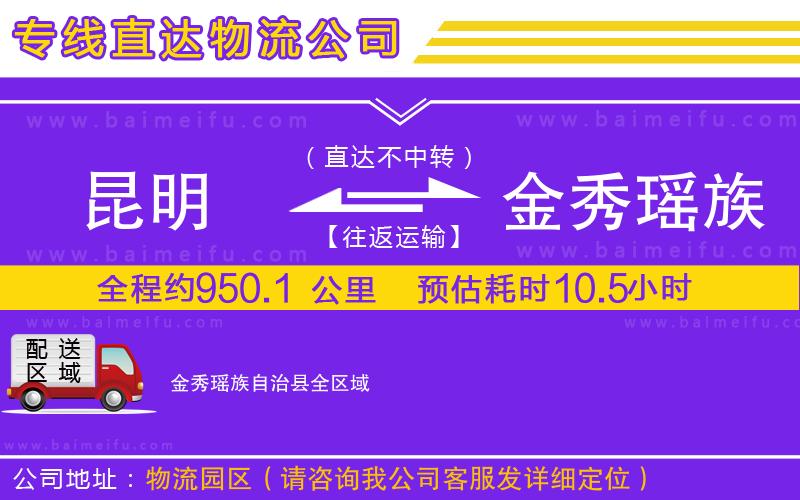 昆明到金秀瑤族自治縣物流公司