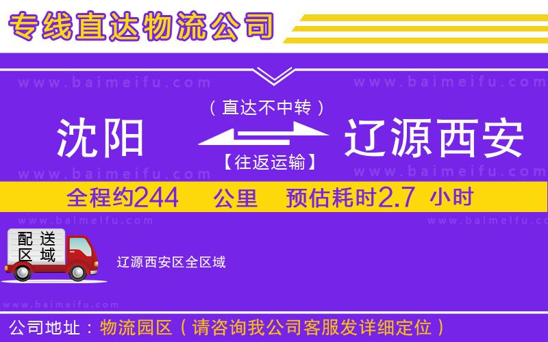 沈陽到遼源西安區物流專線